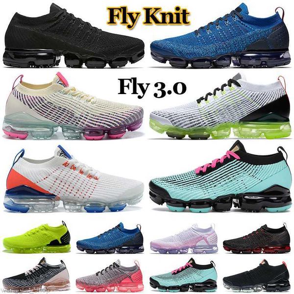 

fly 3.0 running shoes knit men women sports sneakers triple black white volt punch zebra south beach mens trainers runners walking good