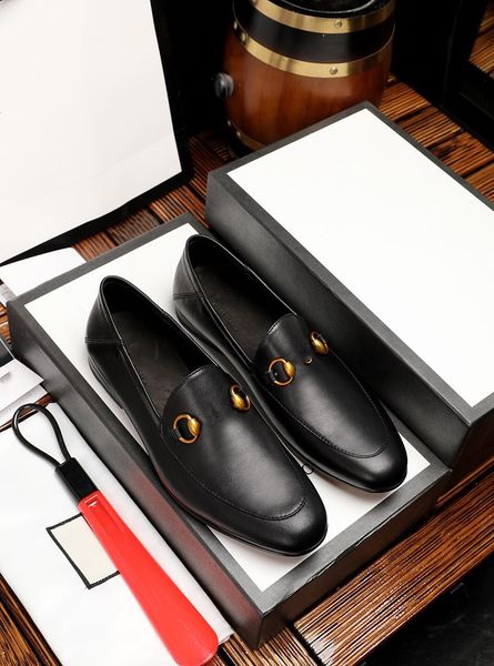 

g4/10model new luxurious loafers men shoes leather solid color classic banquet wedding party daily fringe fashion designer dress shoes with, Black