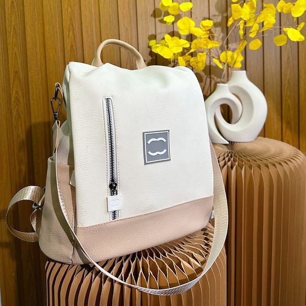 

womens backpack handbag girl boy schoolbag leather patchwork color travel backpack mother and child bag large capacity shopping bags compute