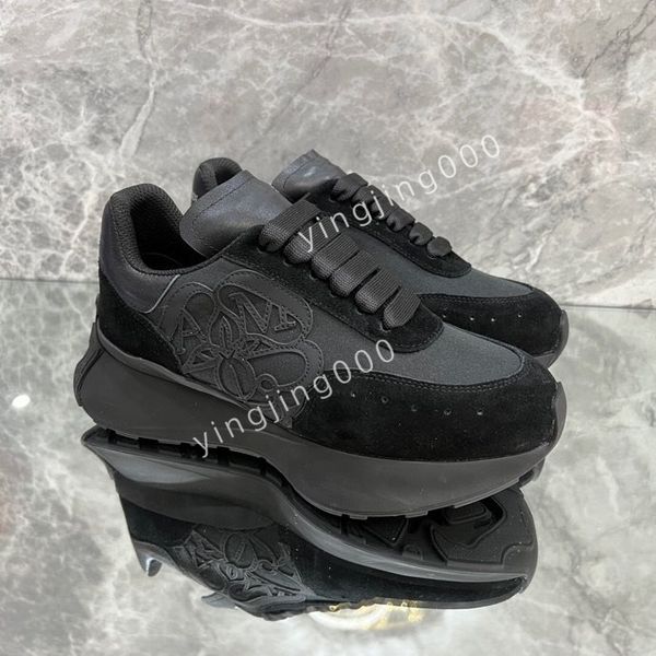 

men designer quality casual shoes classic canvas sneakers fashion platform heighten trainers designers sneaker2023, Black