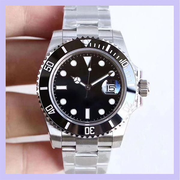 

st9 watch ceramic bezel black sapphire date stainless 40mm automatic mechanical stainless steel mens men 114060 wristwatches232k, Slivery;brown