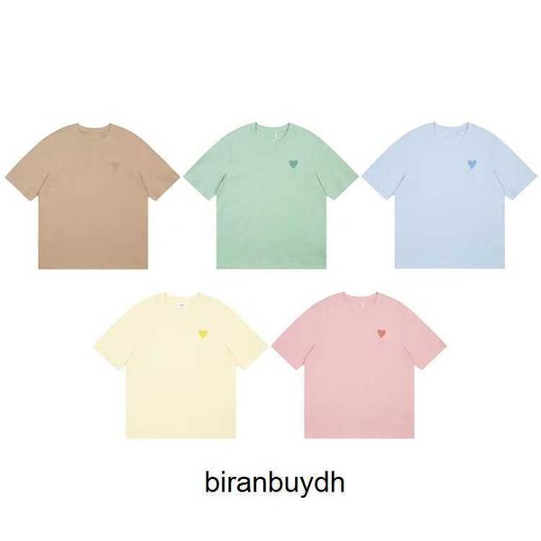 

men's t-shirts 2023 spring 8 color french ice cream love embroidery macaron 5 short sleeve youth trend travel style, White;black