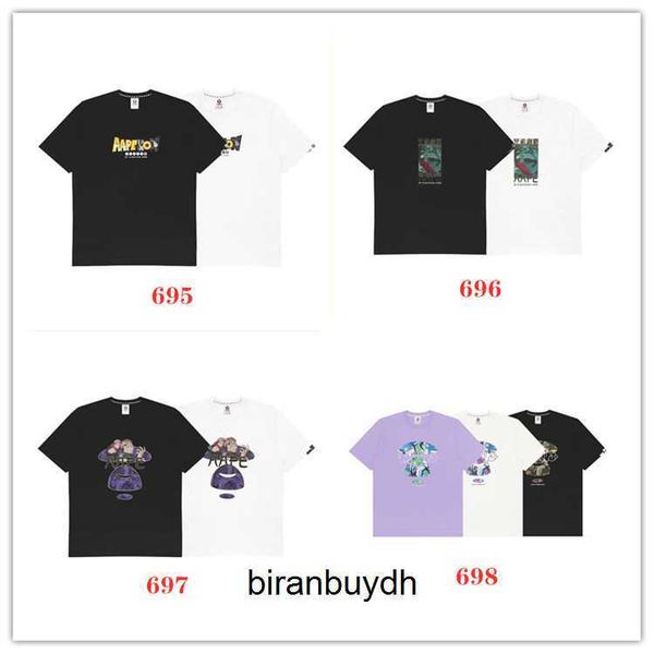 

men's t-shirts 2023 new year ape man series printed short sleeve youth leisure comfortable fresh and couple personality t, White;black