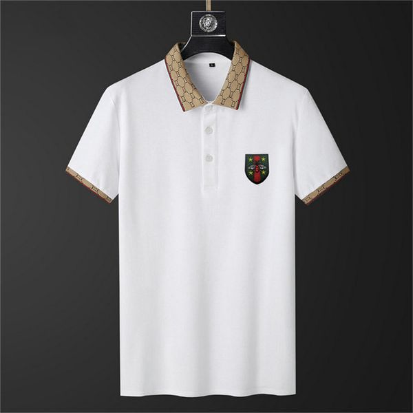 

men's tee polo black and white color fashion casual business classic embroidered head brand 100 cotton street hip hop wear palm guillot, White;black