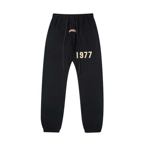 

ess pants fog fears of god essen season 8 1977 flocked high street leggings with veet guards mens womens designer a21, Black