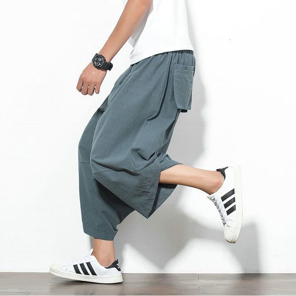 

men's pants 2023 summer baggy casual pants men streetwear harajuku joggers cotton harem calflength jogger for 230414, Black