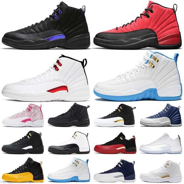 

men basketball shoes 12s 12 bowl easter dark concord ovo playoffs game royal indigo wings women mens trainers sports sneakers good, Black