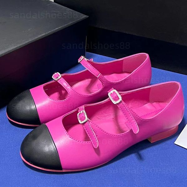 

mary jane shoes for women ballet pumps real leather t strap mary jane pump two buckle ballerinas flat low heel comfy loafers designer womens, Black