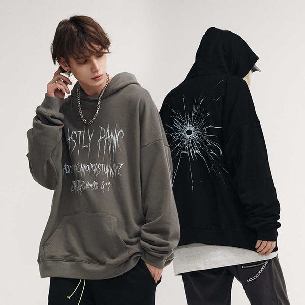 

men's sweatshirt designer classic embroidery print pattern hooded sweater fashion casual couples with the same jacket, Black