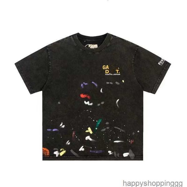 

men's t shirts street fashion galleryes depts designer non-spray print retro loose-fitting women's short-sleeved, White;black