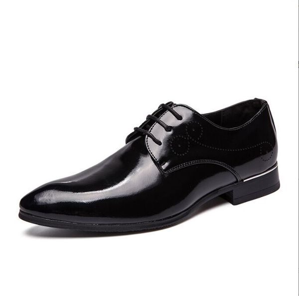 

black formal shoes men loafers wedding dress shoes patent leather oxford shoes for men's leather shoes 38-48