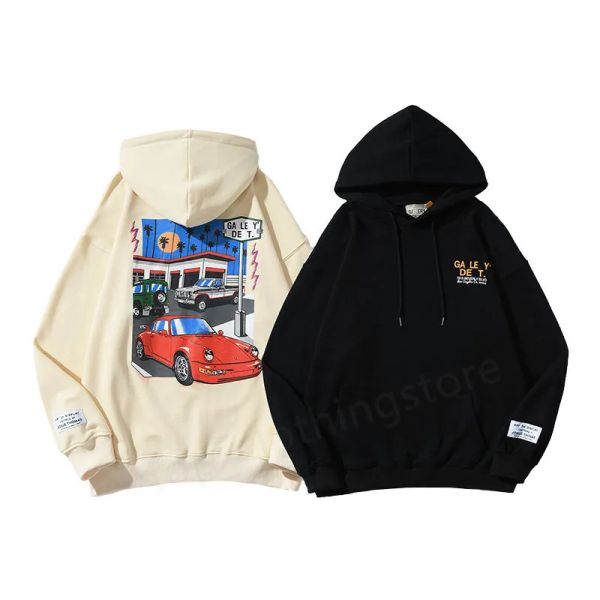 

galleries depts hoodies mens designer fashion pullover hooded loose long sleeve spring casual cartoon car print clothes women clothing size, Black