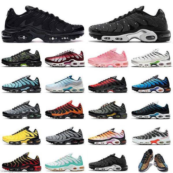 

tn plus running shoes mens triple black white sustainable neon green hyper pastel blue burgundy oreo women breathable sneakers trainers good