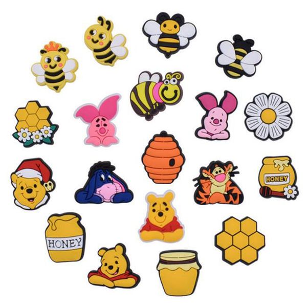 

anime cartoon soft pvc rubber croc shoe charms shoe decoration funny shoe accessories, White;pink