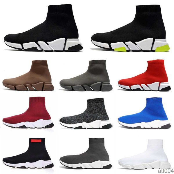 

sale speeds 20  shoe platform sneaker men women designer tripler paris socks boots black white blue light sliver ruby graffiti vintage bei