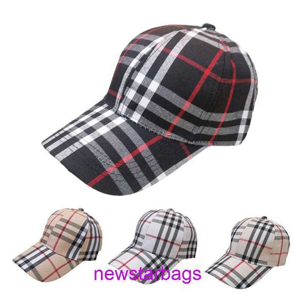 

brand designer burbberys hat online store men women's korean version spring summer leisure outing sun visor plaid baseball cap fashion, Blue;gray
