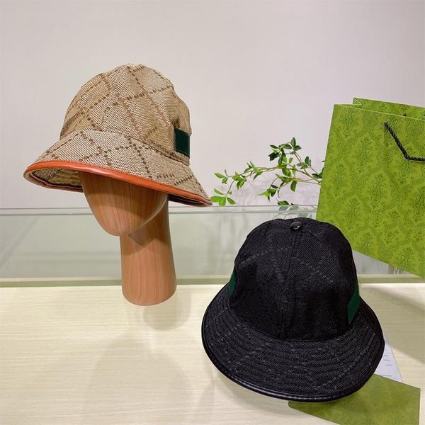 

Bucket Hat Letter Grid Ball Cap Beanie for Mens Woman Fashion Caps Casquette Hats 2 Options, C1