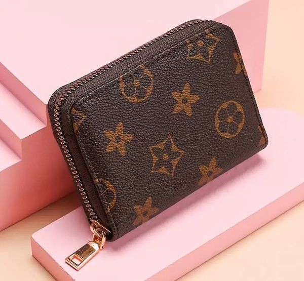 

original designers wallets purses fashion short zippy wallet monograms classic zipper pocket pallas bag zip coin purse with box, Red;black