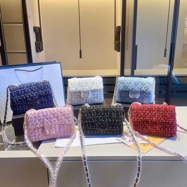 

designer bag handbag fashion messenger crossbody 20cm cf flap woolen cloth quilted classic shoulder sling handbags woman cc bags