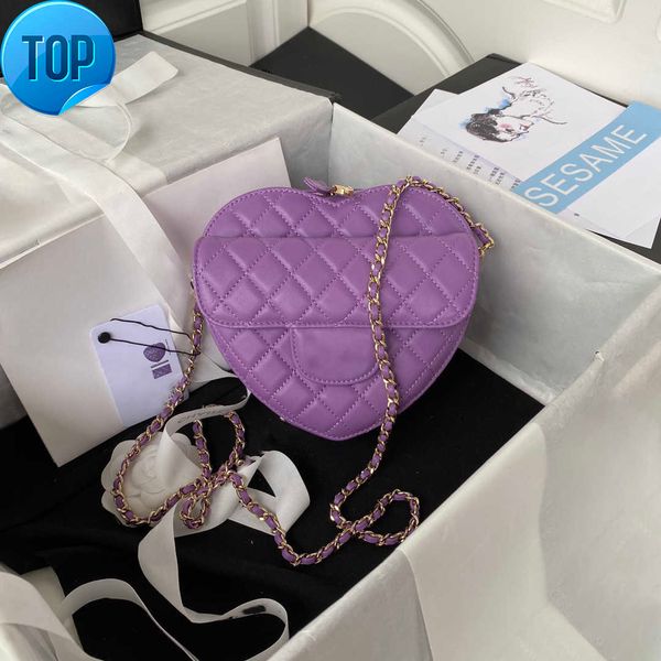 

shoulder bags channel heart 5a quality mini women pure vintage hardware cloudy th