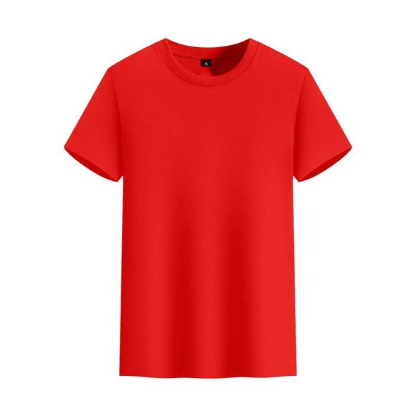 

new sports outdoor clothing fan summer round neck men red t-shirt, Black