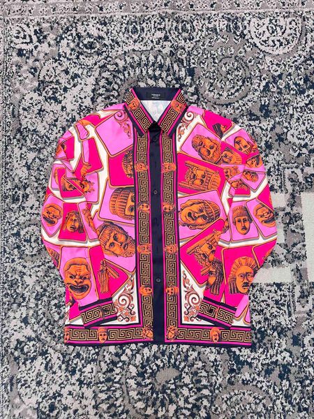 

2023 summer new fashions mens designer beautiful color printing shirts - us size shirts - mens designer button long sleeve shirts, White;black