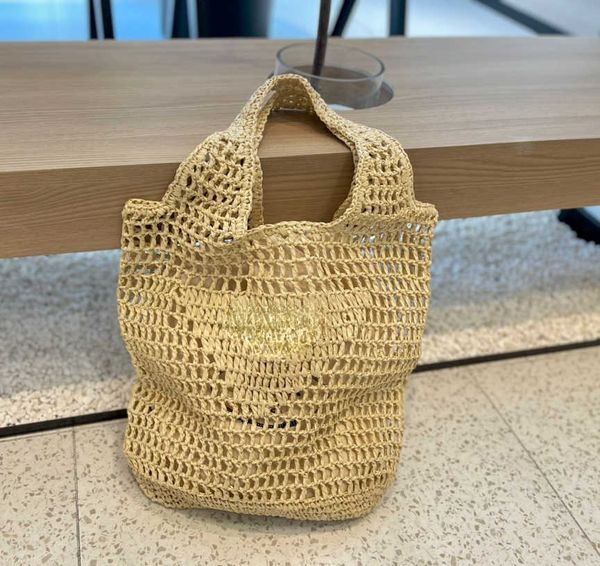 

fashion beach bag totes bag letter shopping bags canvas designer women straw knitting handbags summer beach shoulder bags large casual tote