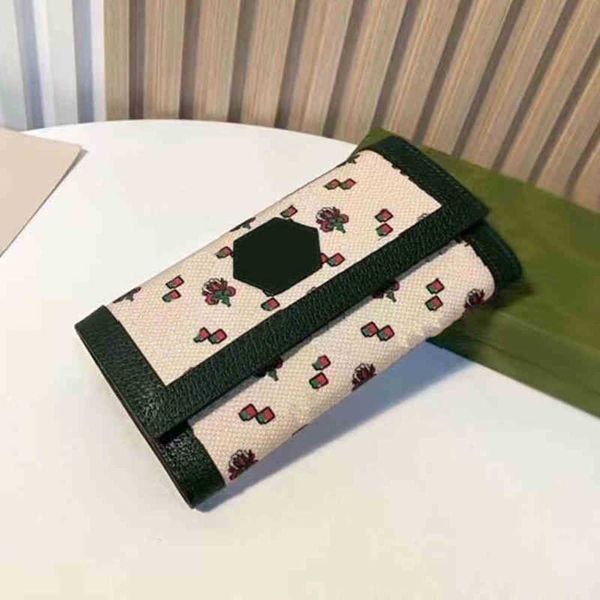 

classic flower designer wallet coin purse key pouch cowhide purse leather luxury designer brand purses wristlets card holder 220829, Red;black