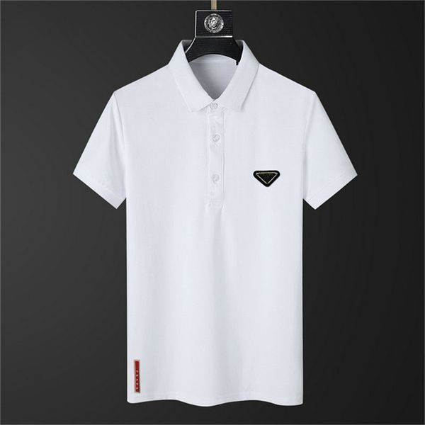 

men's tee polo black and white color fashion casual business classic embroidered head brand 100 cotton street hip hop wear palm guillot, White;black