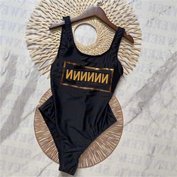 

designer bikini rs swimsuit bikini gold letter print womens swimwear backless bodysuits beachwear ladies bathing suits, White;black