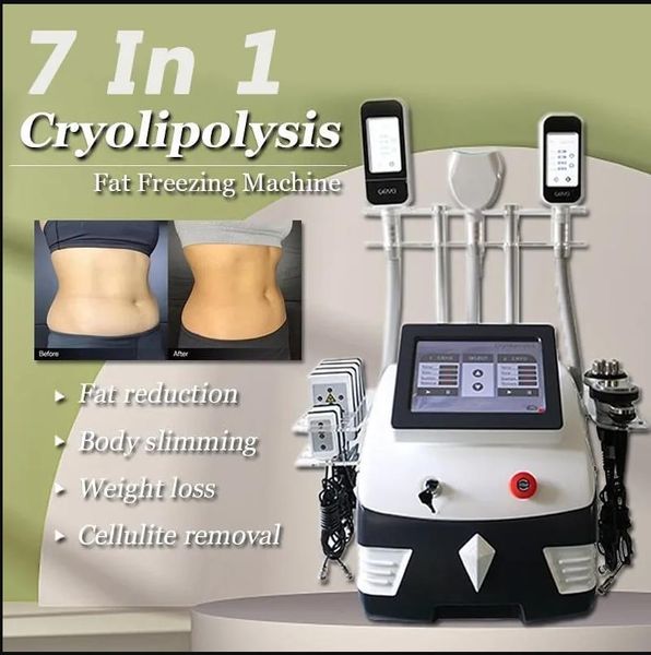 

2023 super Fat Freezing Cryolipolysis Machine Lipolaser Cavitation RF Body Slimming Cellulite Removal 360 Freeze Beauty Equipment Vacuum