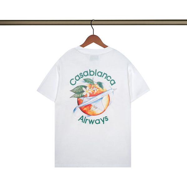 Mens T Shirts Casablanc Designer Letter Printing Tee Bomull