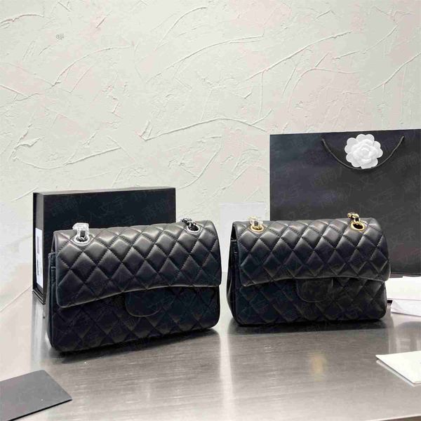 

2023 designer bags women bag wallet handbag lambskin cc double crossbody cover lady luxury shoulder chain clutch flap totes thread purse fas