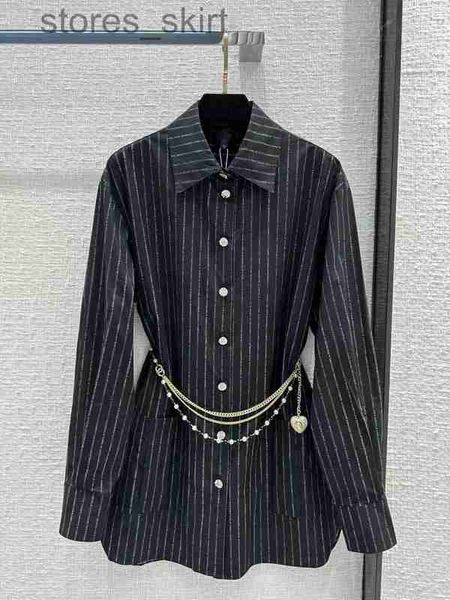 

women's blouses & shirts designermilan runway shirts 2023 new spring summer lapel neck long sleeve designer blouses brand same style wo, White