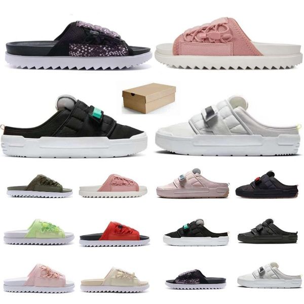 

with box summer men women asuna offline slippers slide sports sandals adjustable platform slides black red black beige gray powder army gree