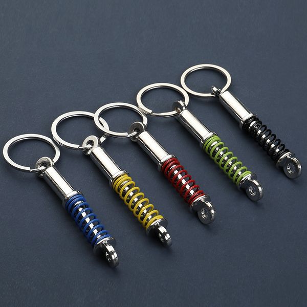 

creative auto exhibition advertising keychain shock absorber suspension hand-made zinc alloy keychains jewelry pendant, Silver