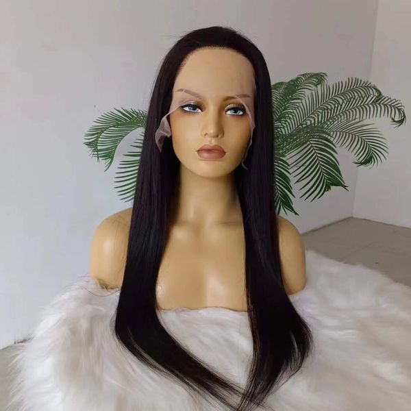 

150% full lace wig with 4c hairline edge brazilian human hair wigs, Black;brown