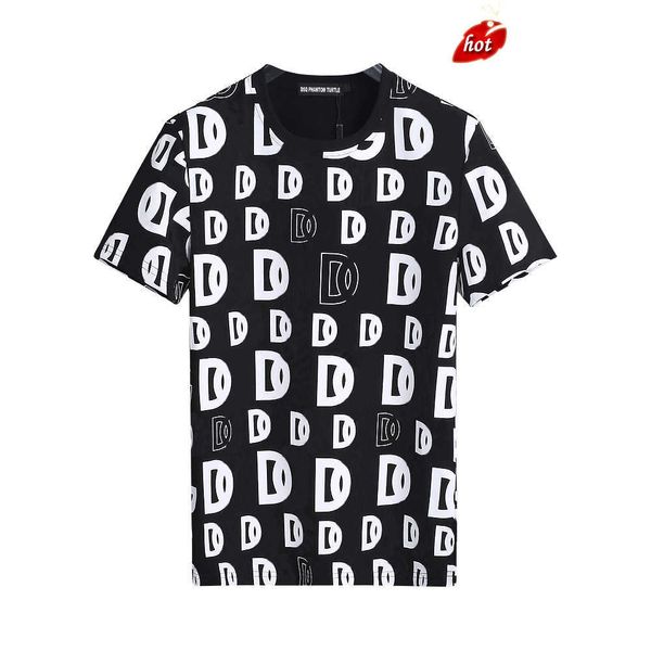 

mens designer t shirt italian milan fashion print t-shirt summer black white t-shirt hip hop streetwear 100% cotton plus size 1206 dsquare, White;black