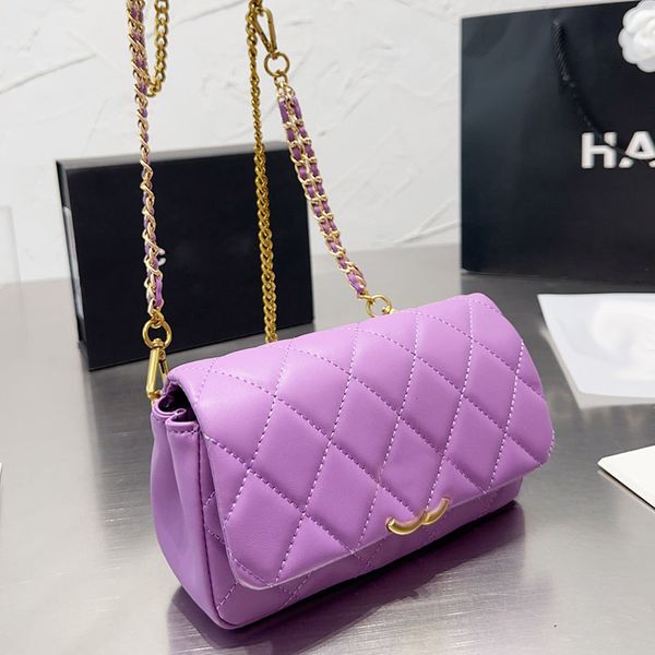 

woman designer classic flap bag quilted tote diamond lattice 4 colors double matelasse chain gold metal hardware crossbody shoulder handbags