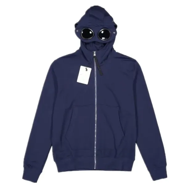 

Topstoney Fall/winter 2023 New Youth Sweater For Men And Women Couples Casual Hooded Zipper Cardigan Coat Hooded Soft Shell With Lens, Dark blue