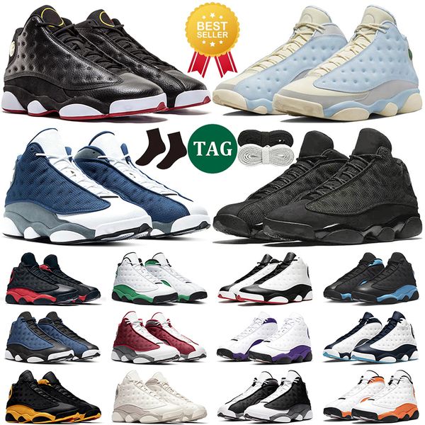 

13s basketball shoes playoffs black flint obsidian atmosphere grey university blue 13 retro court purple obsidian lucky green black cat mens