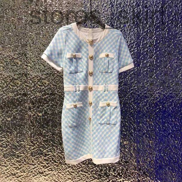

party dresses designerbal summer dresses for women 2022 new fashion plaid b letter knitted mini dress mother's day gift valentine', White;black