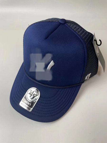 

20022 designer baseball cap men's and women's rewiring r truck cap time still adjustable cotton hat, Blue;gray