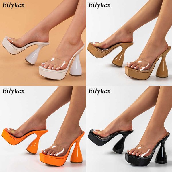 

sandals new pvc transparent roman chunky heels fashion peep toe platform slippers sandals women white shoes 230316, Black