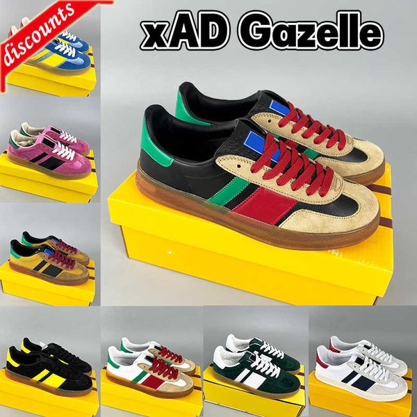 

gazelles luxury xad ga sneaker mens casual shoes white black leather wheat suede blue pink velvet beige ebony canvas fashion low men women d