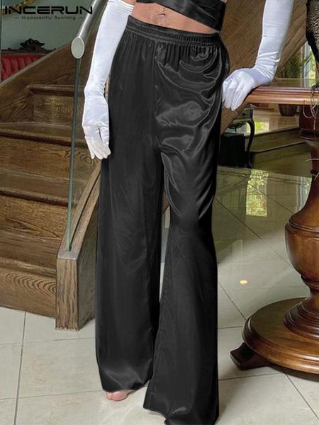 

pants men wide leg pants solid color 2022 joggers elastic waist streetwear casual trousers men loose leisure pantalones hombre incerun, Black