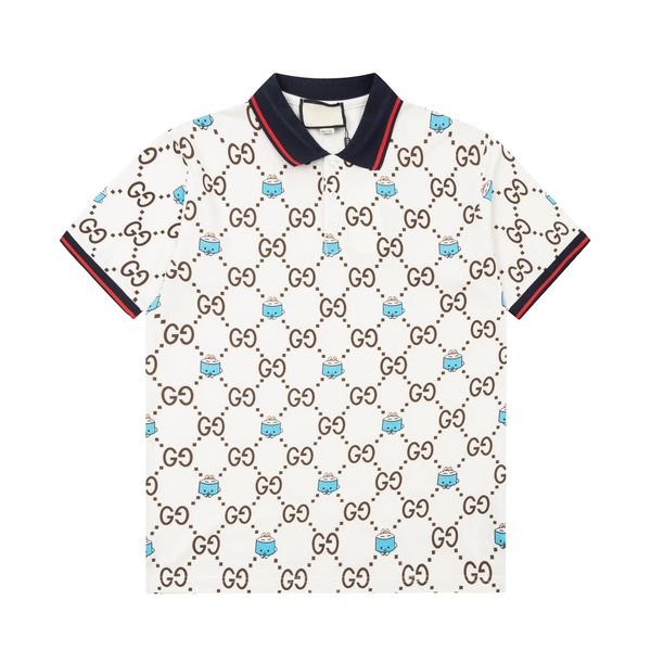 

2new fashion london england polos shirts mens designers polo shirts high street embroidery printing t shirt men summer cotton casual t-shirt, White;black