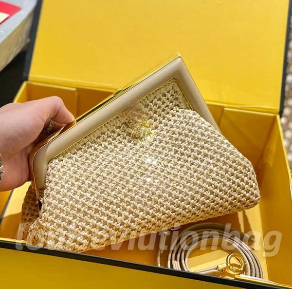 

luxury designer woody the tote straw bag vacation summer travel raffia straw first handbag shopping bags clutch crossbody fashion beach shou