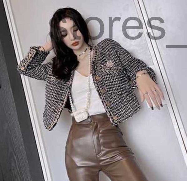

women's jackets designerluxury 2022 new women's high version jacket fashion high-end tweed plaid suit jacket autumn winter mother&, Black;brown