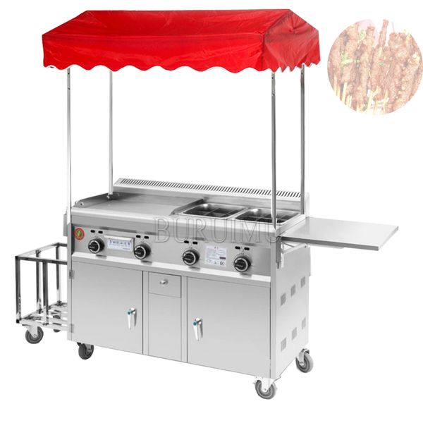 

selling fast food trailer street mobile kitchen snack cart for sale